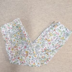 GAP Wildflower Floral Cotton Drawstring Waist Pants PJ Or Casual Summer Pants M